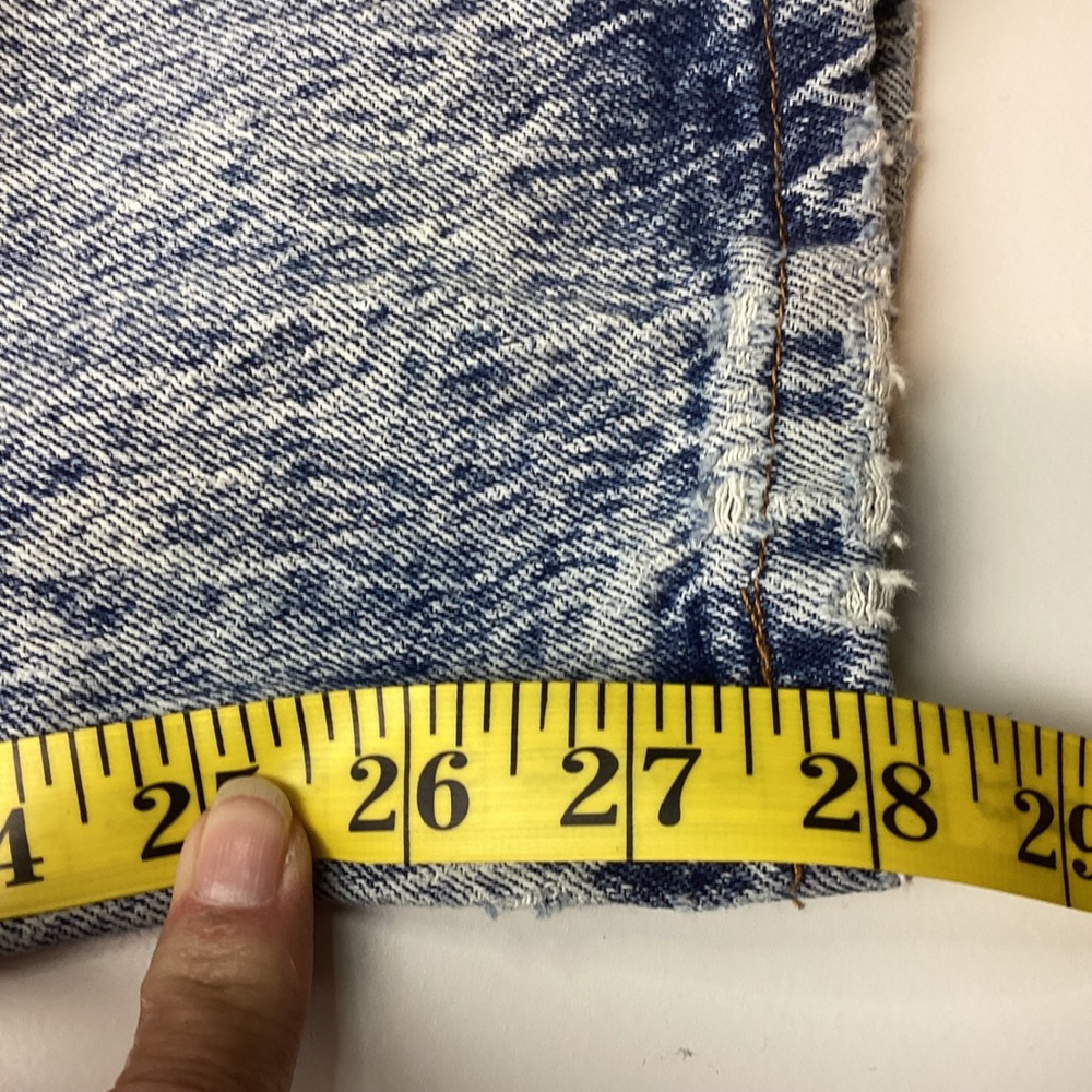 Vintage Chic High Waisted Acid Wash Pleated Jeans Made USA Blue Size 16 Petite - Picture 11 of 12